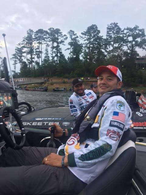 The Elites are in good spirits on Day 1 of the Toyota Bassmaster Texas Fest benefiting the Texas Parks and Wildlife Department. 
