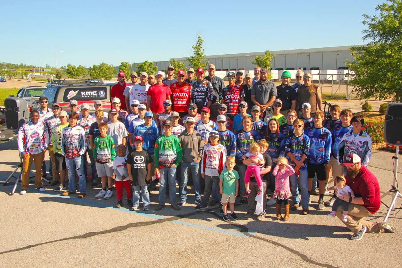 Young anglers from several local high schools, as well college anglers from Ole Miss and Mississippi State, helped make the day special. 