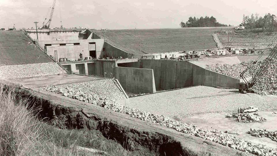 It took almost 9 years to complete the dam, and construction costs, which included recreational facilities, were estimated at $66 million.