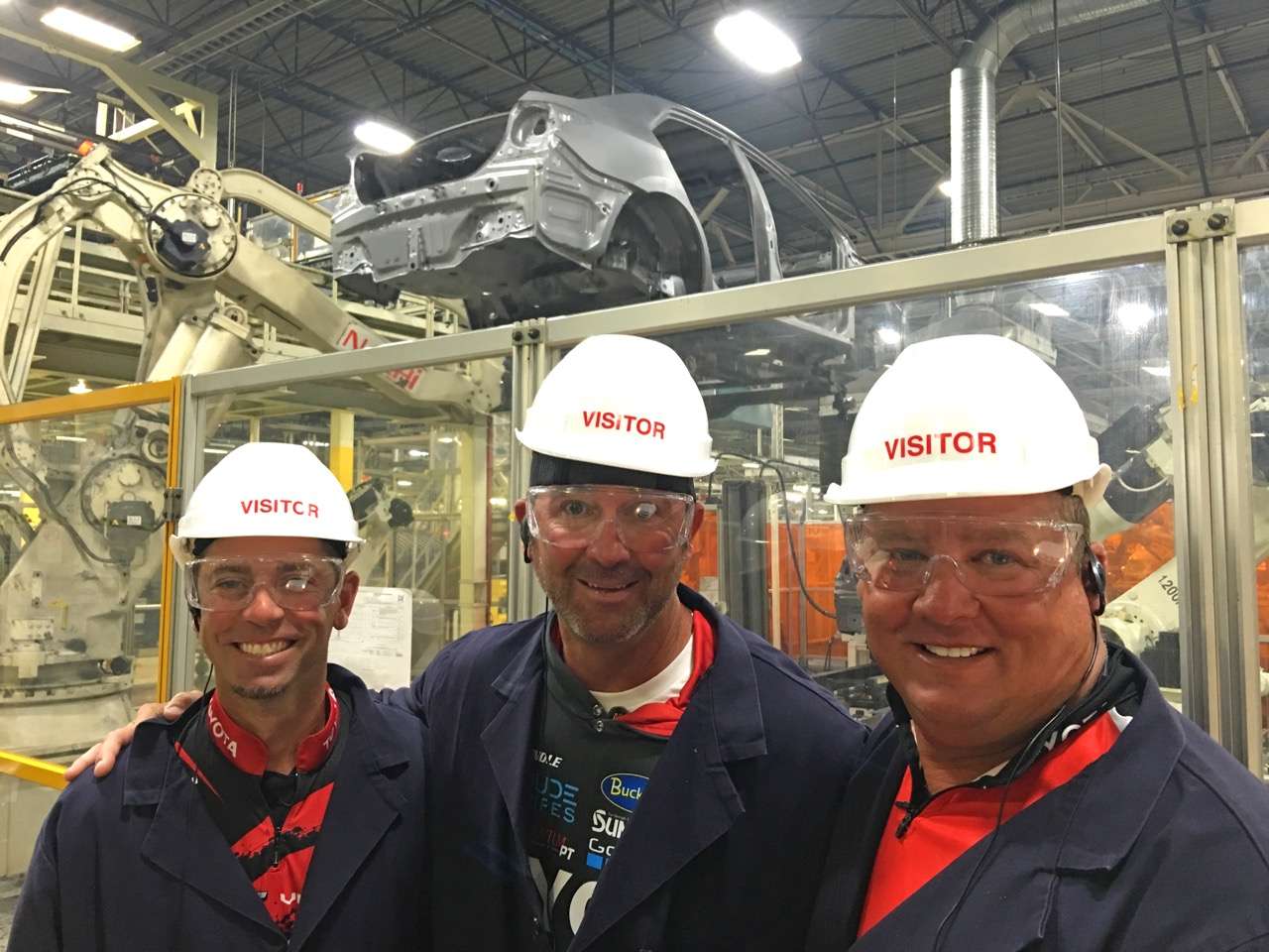 Safety is an overwhelmingly prominent theme at the facility where more than 40 avid bass club members proudly build Toyota Corollas â and the pros were not immune to protective headwear, eyewear and clothing. 
