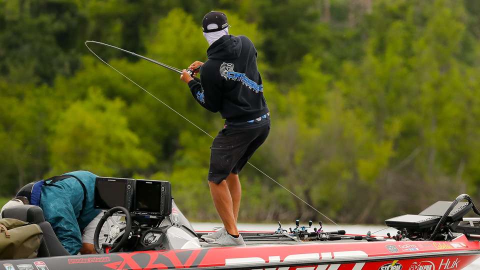 Palaniuk didn't know that 15 minutes Brent Ehrler had caught a six pounder and moved into the lead.