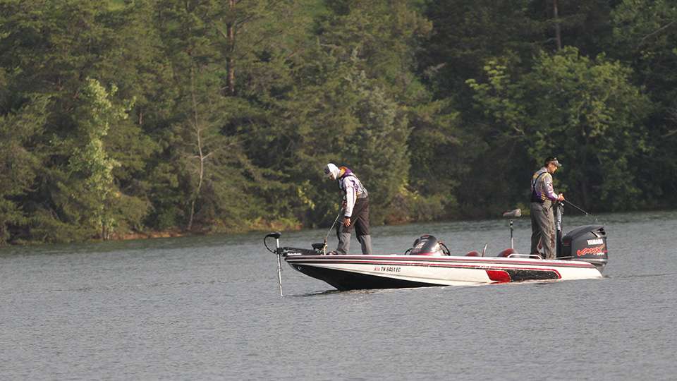 Day 1 of the Carhartt Bassmaster College Eastern Conference Regional presented by Bass Pro Shops on Cherokee Lake greeted the field with overcast conditions as they looked for solid five-bass limits.