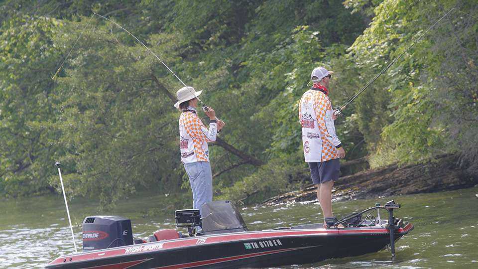 A nearby Tennessee team was fishing down the bank.
