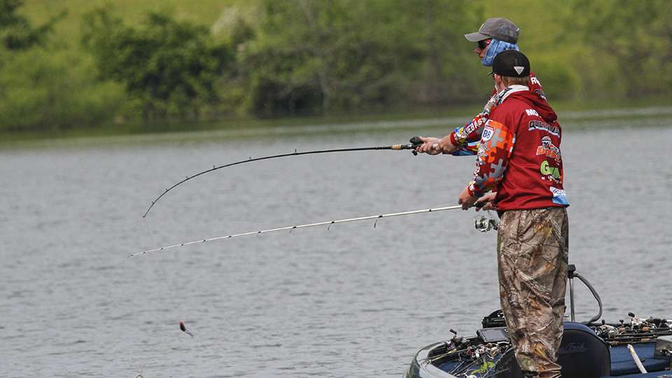 They were working a one-two approach with a topwater and a finesse application.