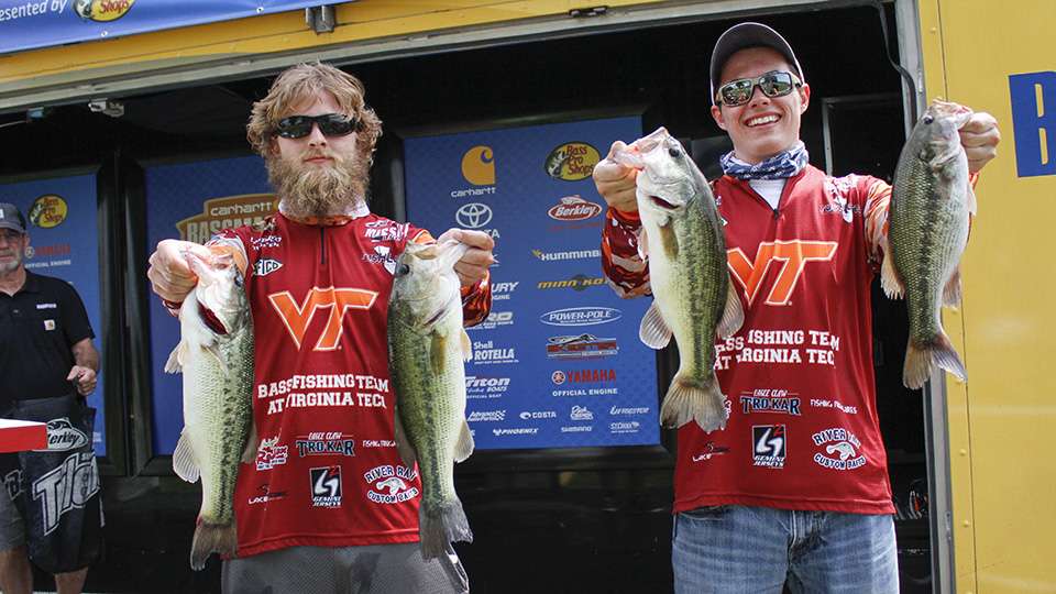 Cantley Krafft and Corey Smith of Virginia Tech (19th, 12-0)