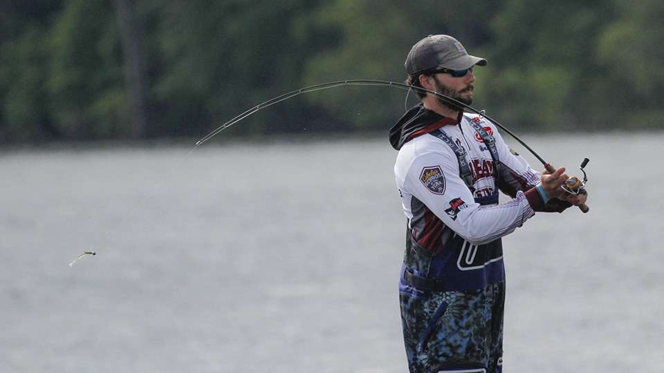 And in the midst of the battles they didn't cull one fish and had to inform Hank Weldon of their infraction. They released their smallest and were docked with a 2-pound penalty for having over the limit in the livewell. It's an error that numerous Elite Series pros have made, but in a tight weight tournament, a 2-pound penalty is killer.