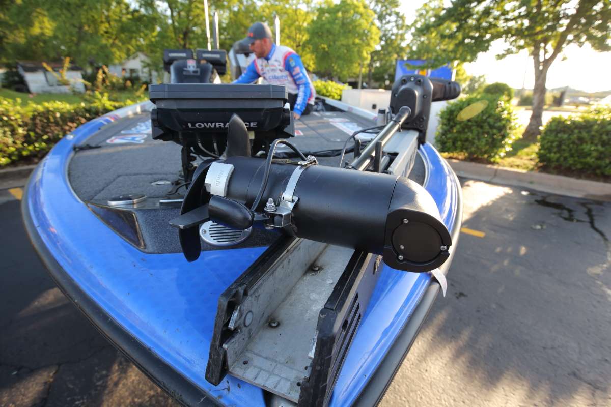 The new 112-pound thrust Minn Kota Ultrex with the iPilot function is Wheeler's trolling motor of choice. 