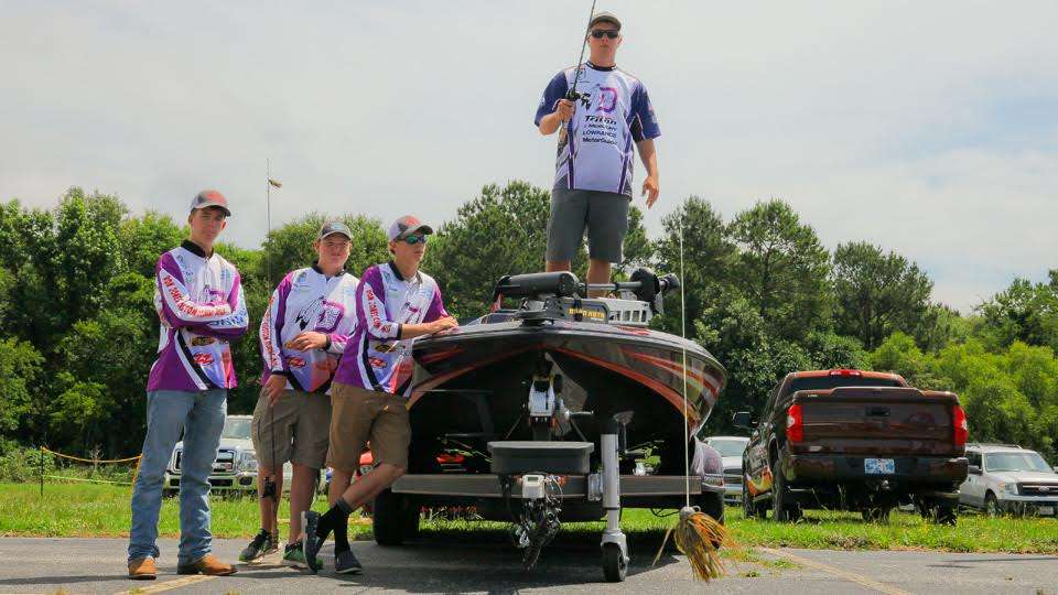 The high school anglers got 5 points for the closest target, 10 points for the middle target, and 15 points for the farthest target.