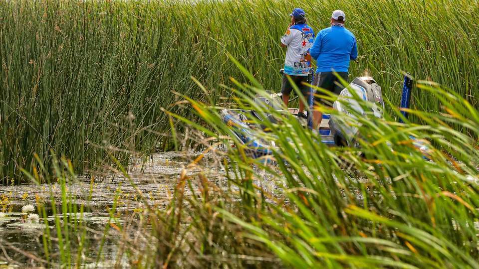 Guerilla bass fishing in the marsh. That sums up the week at Bass Pro Shops Bassmaster Central Open #2. Check out the lures used by the Top 12 on the Sabine River and its maze of backwaters, swamps and sloughs.  <p> <em>All captions: Craig Lamb</em>