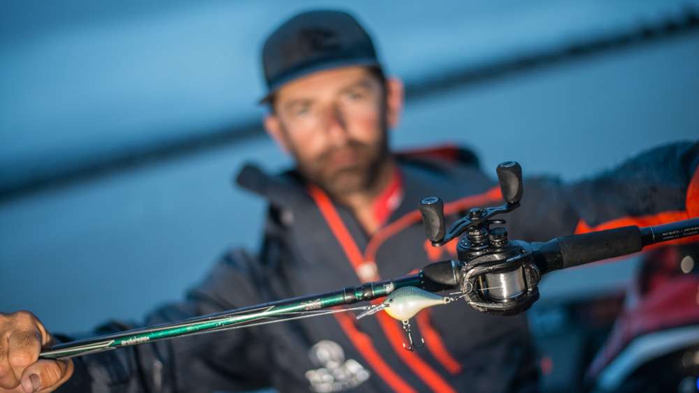 <b>Michael Iaconelli</b><br>
Michael Iaconelli finished 10th and made a much-needed jump in the AOY standings. Ike deployed junk fishing, a favorite tournament tactic, using up to a dozen lure combinations. One of the favorites was this Rapala DT6.
