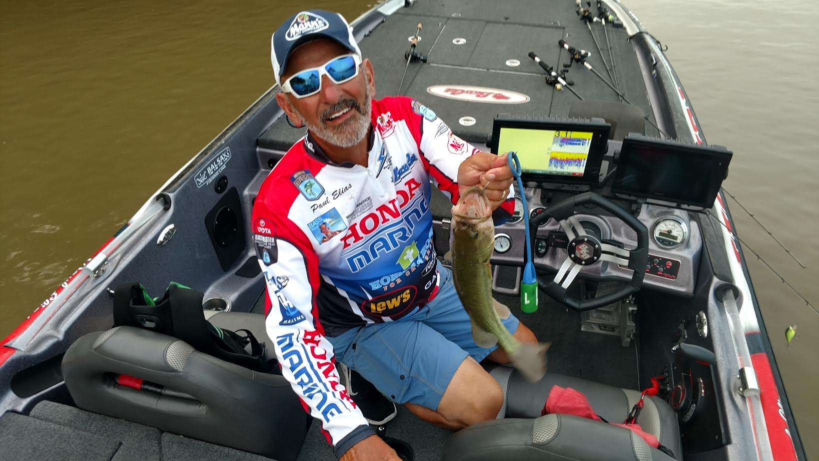 Paul Elias has a nice 2-pounder for his quick first fish on Day 3.