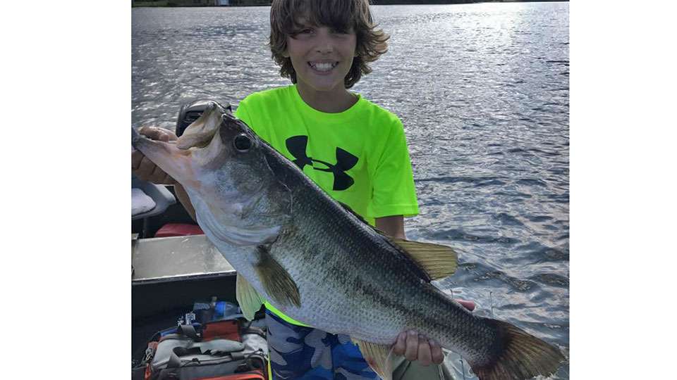 A little fishing. How about a big fish. Robinsonâs son, Mitchell, hauled in the kicker -- âThis 7-2 made his evening!â