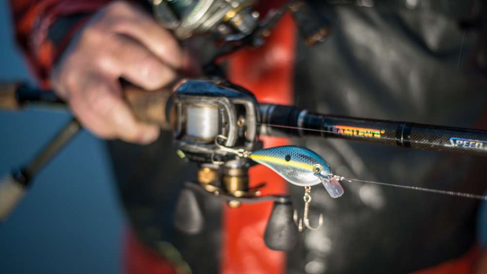 Another top choice was this 3.75-inch Strike King KVD HC Squarebill 1.5, Sexy Chrome. âI fished the topwater over the road bed and also cranked it and fished around shellbeds.â 