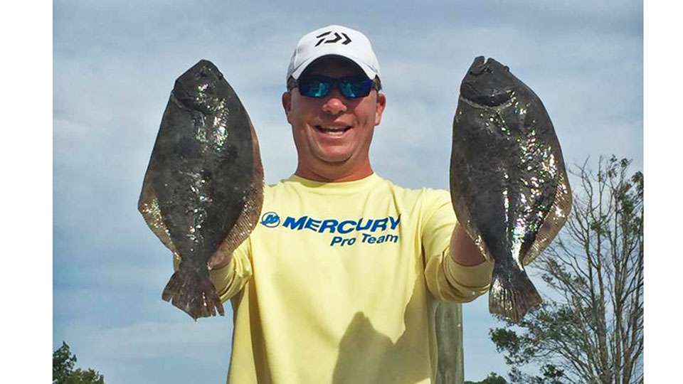 Saying he was giving the green fish a bit of a break, Andy Montgomery landed these flounder on a fun day of fishing south of Murrells Inlet in South Carolina. 