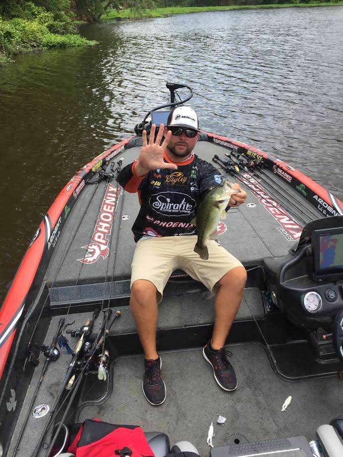 Brock Mosley with number 5 in the box. It has been a grind all day.