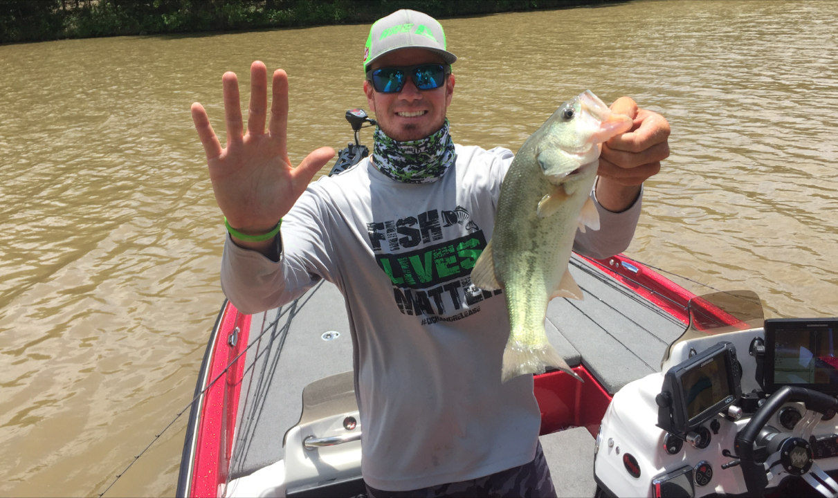 High Five! Five fish in the boat for Adrian Avena, now looking to cull the smaller ones.