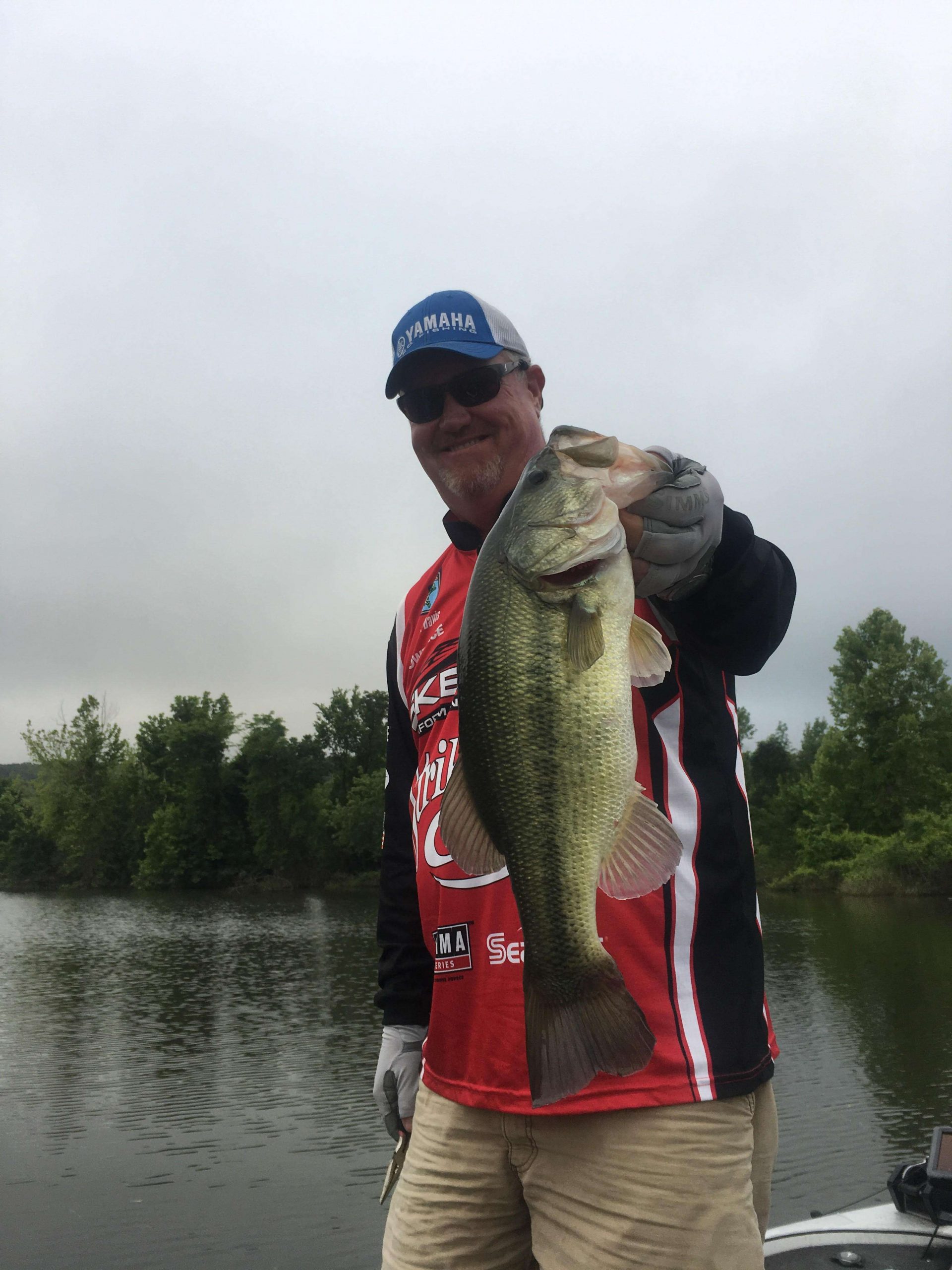 ...then catches another one this one is 2-pounds! He has five in the tank.
