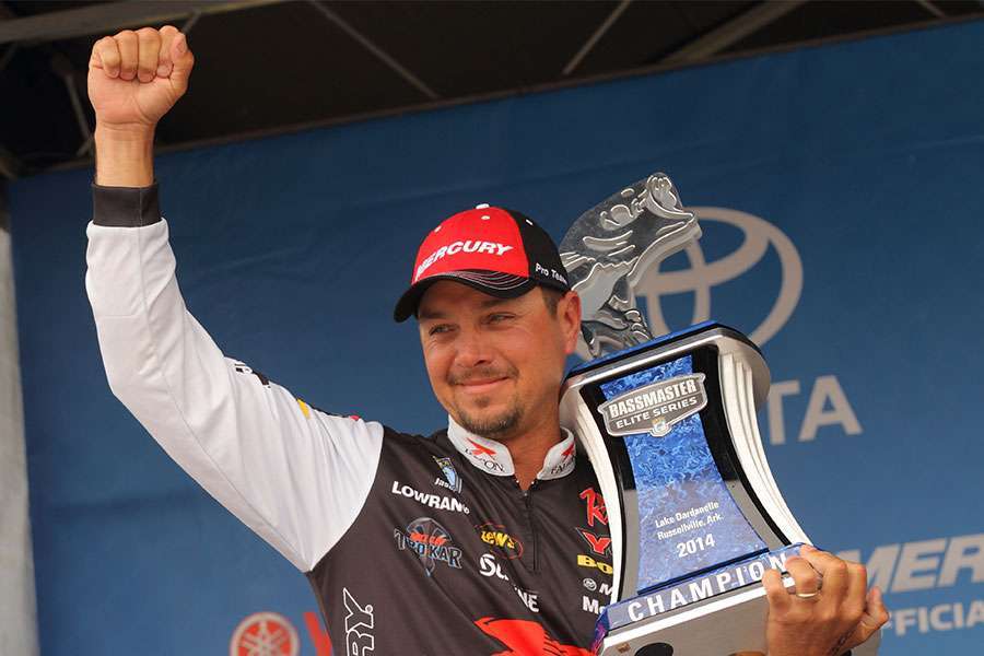 Jason Christie won the last Elite event on Dardanelle, coming from behind on the final day to top Gerald Swindle by 4 ounces. Christie had 19 pounds, 2 ounces for a total of 72-3. Greg Hackney, who led after Days 2 and 3, finished third 8 ounces behind Christie.