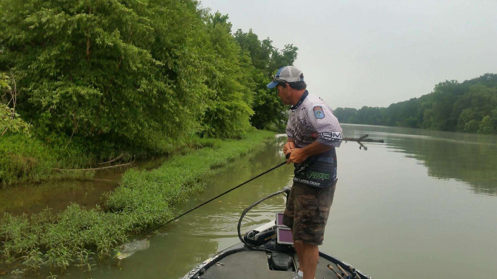 Tyler Carriere sets the hook on a quick second fish. 