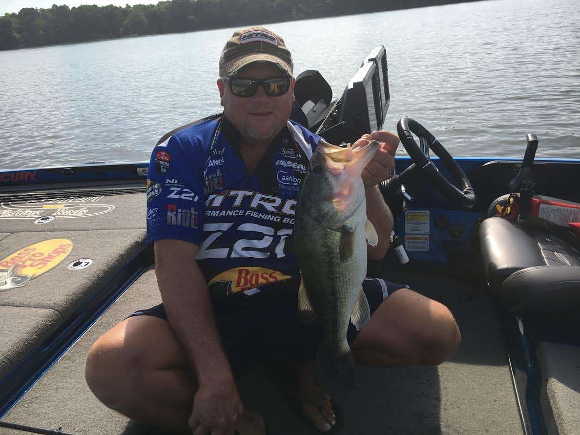 Jamie Hartman with fish No. 3, he's found lucrative water in the last bit.