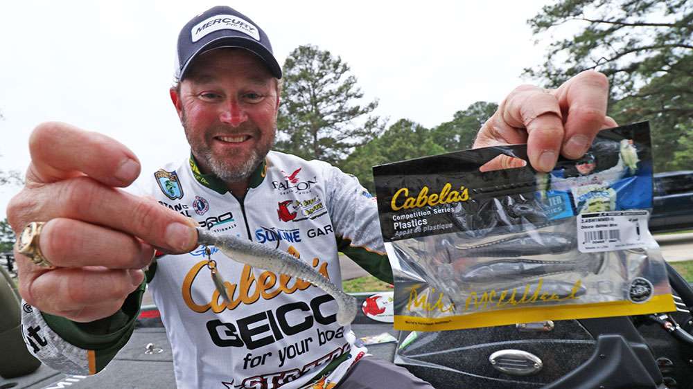 He often likes to rig his swimbaits on an underspin, which is a lead jighead with a spinner at the base for added attraction. He said it's one of the most realistic shad imitators out there. 