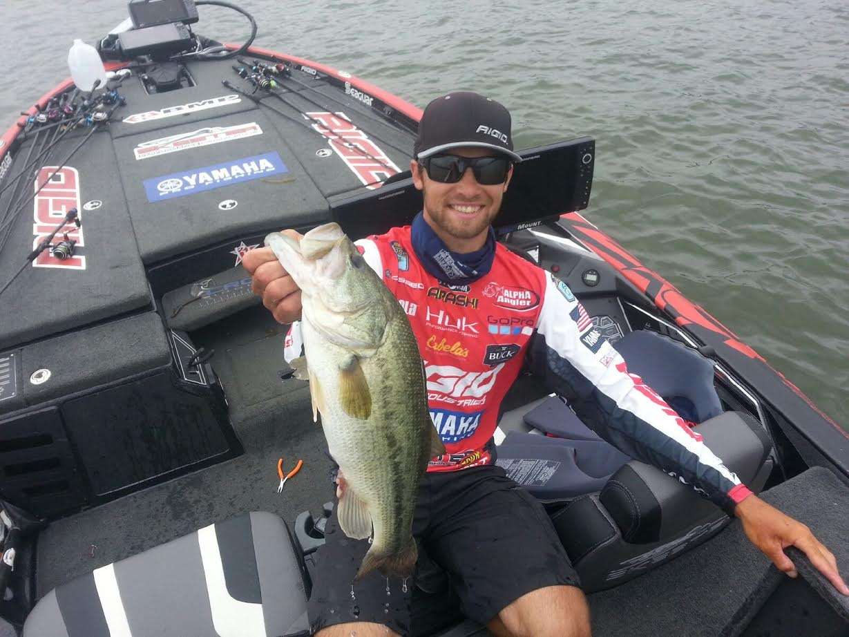 This is the size fish Brandon Palaniuk wants to get. No. 5 in the boat.
