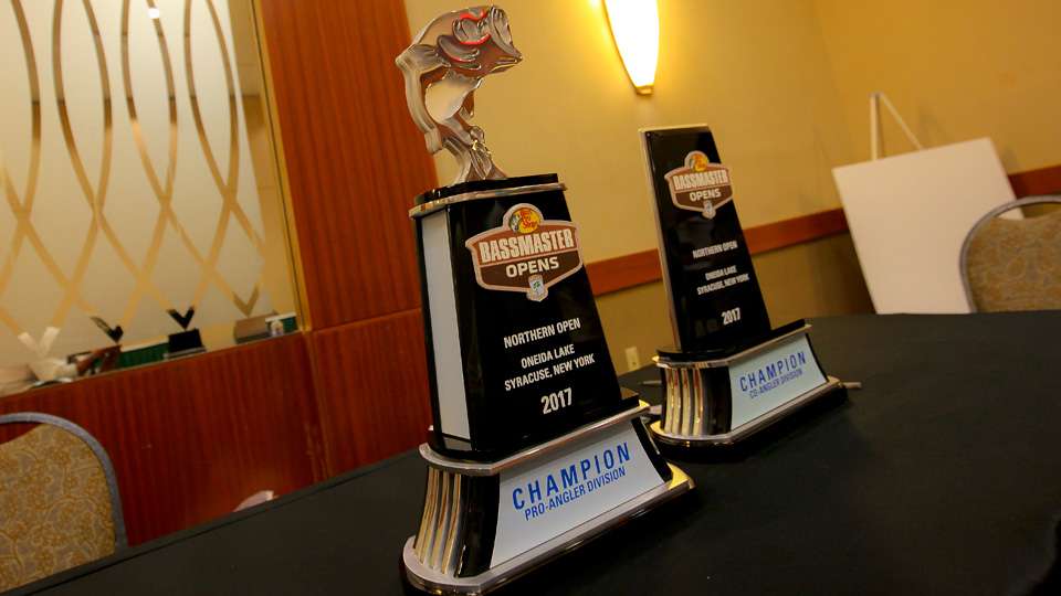 But come Saturday afternoon, one pro and co-angler will consider it a job well done if they can walk away from this event holding these pieces of hardware.