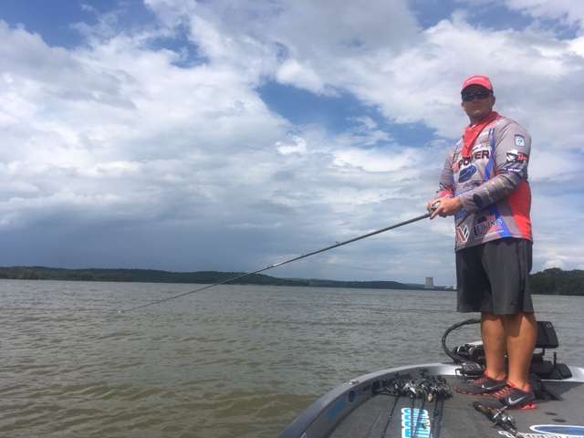 Kieth Combs has stayed calm under tough fishing conditions and managed to put together a decent bag. This guy has ice in his veins.
