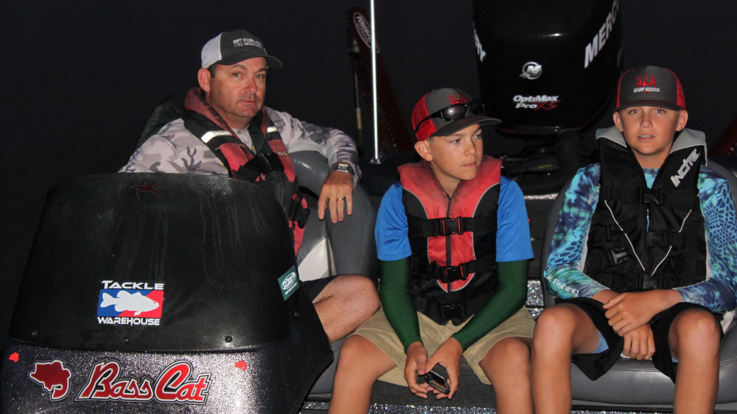 Louisiana representin'. Capt. Jimmy Sylvester is with anglers Jordan Sylvester and Jacob Tullier. 