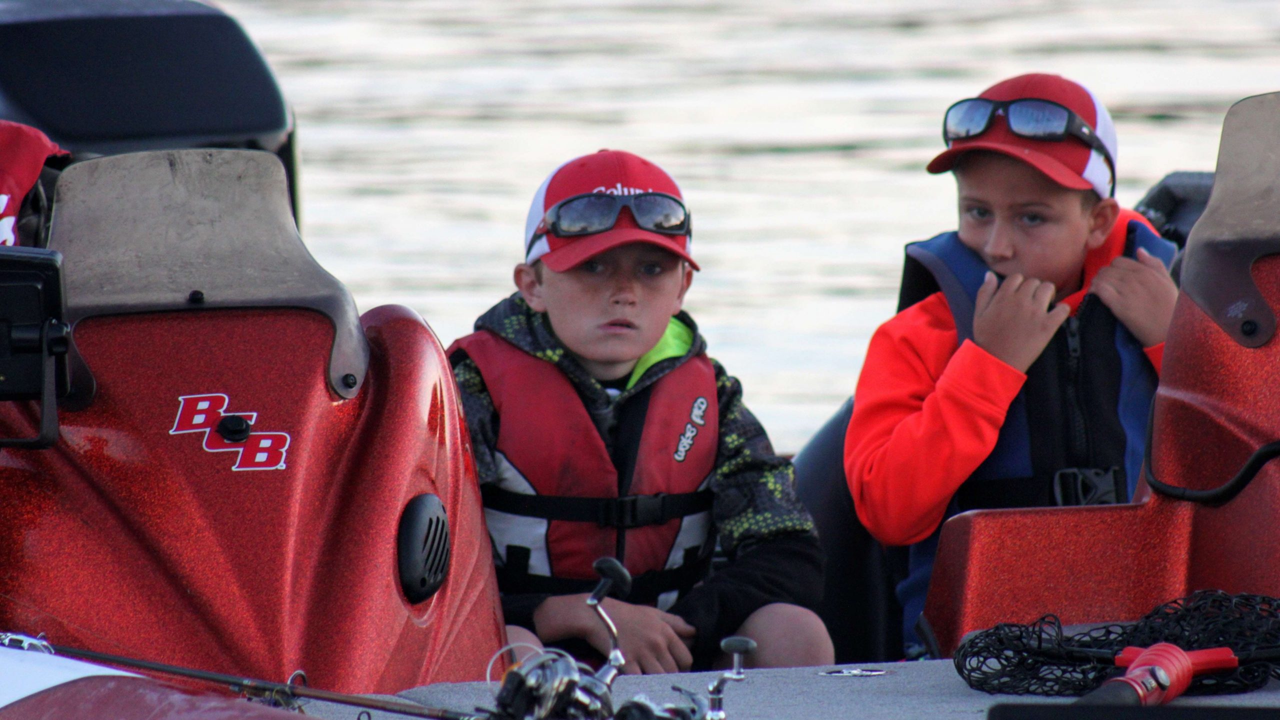 There's a big day ahead for the young anglers, and there are surely some nerves to be overcome. A few minutes on the water though, and all the anglers are loose and ready to fish. 