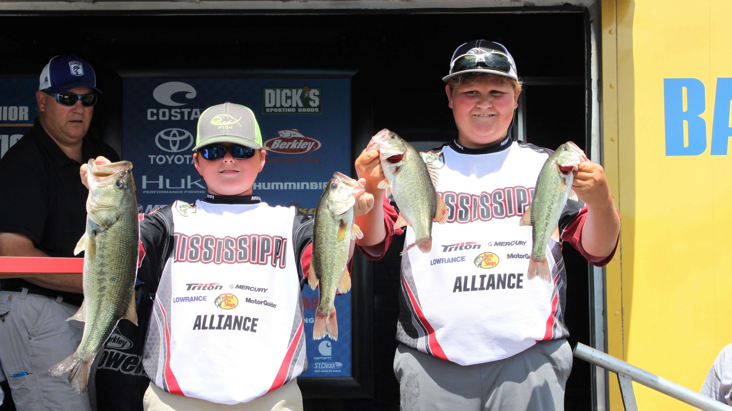 Bradlee Parish and Tyler Guin of Mississippi are in third place with 9-15. They had a limit on Day 1, which split a tie-breaker with Carrier and Lafrance to put them in the Top 3 heading into the final day of fishing.

