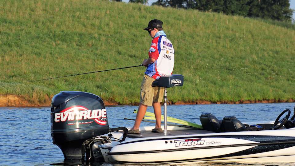 Dom Cecco of Pennsylvania is on the water on Day 2.