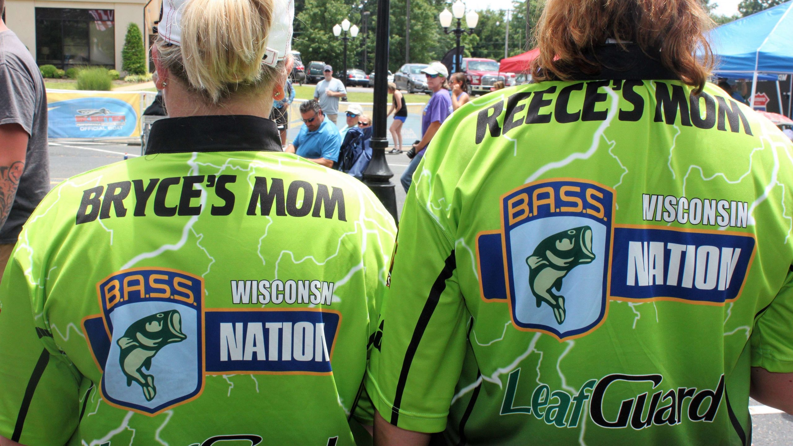 And you absolutely canât have a tournament without the fans â especially the parents. Here are a pair of proud momâs whoâs shirt backs say it all.
