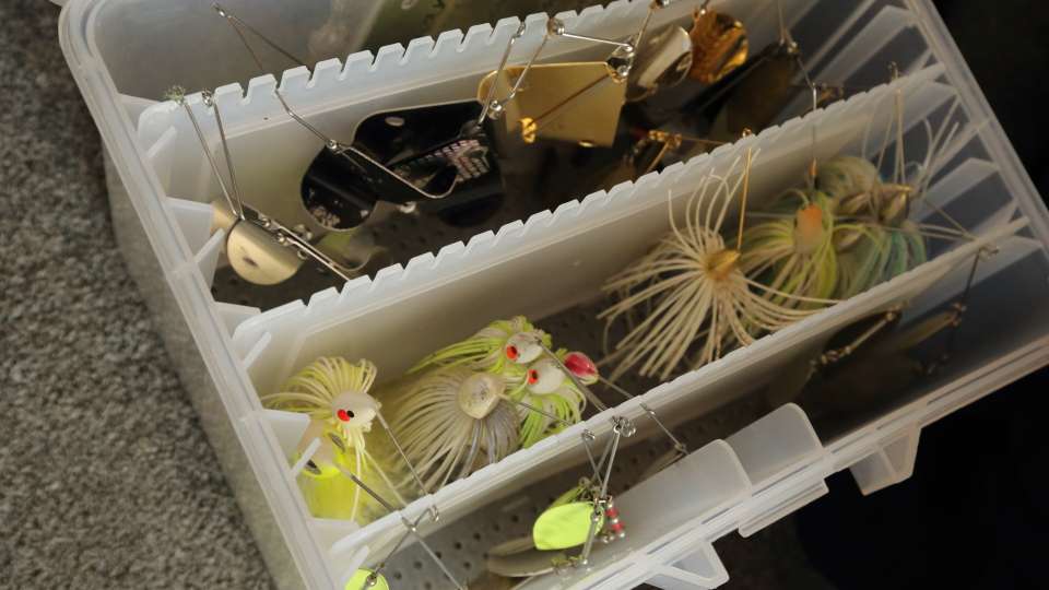 It also holds a selection of buzzbaits and spinnerbaits.
