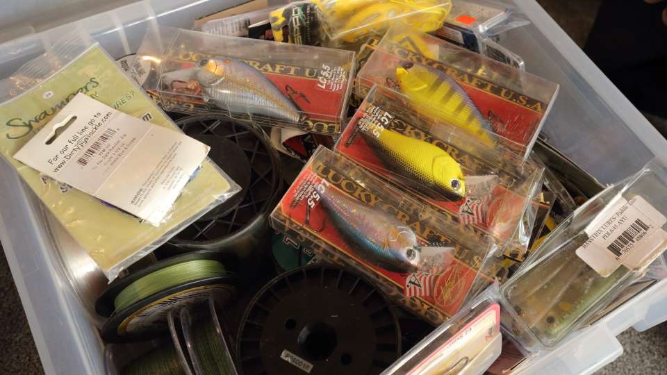 Extra line, hooks and some of Jordon's favorite big squarebills occupy this box.