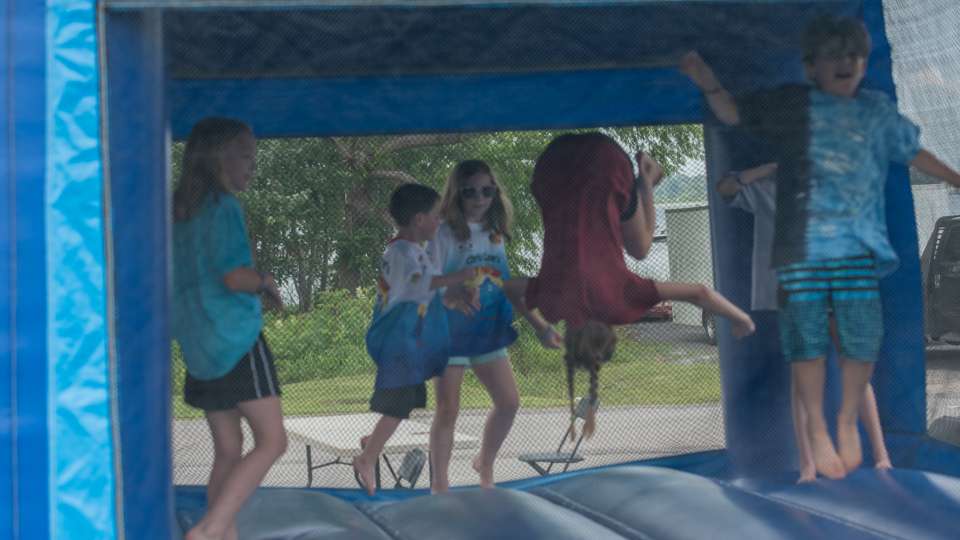 The bounce house is always a hit.