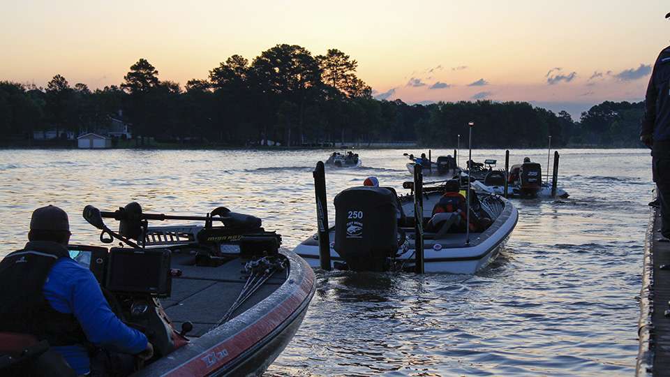 Anglers were greeted with a beautiful sunrise this morning. 
