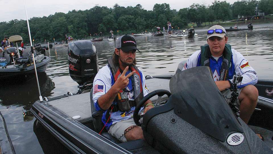 Championship Saturday of the Carhartt Bassmaster College Series Wild Card presented by Bass Pro Shops at Lay Lake kicked off as teams tried to catch Wallace State's Josh Butts and Reid Conner.