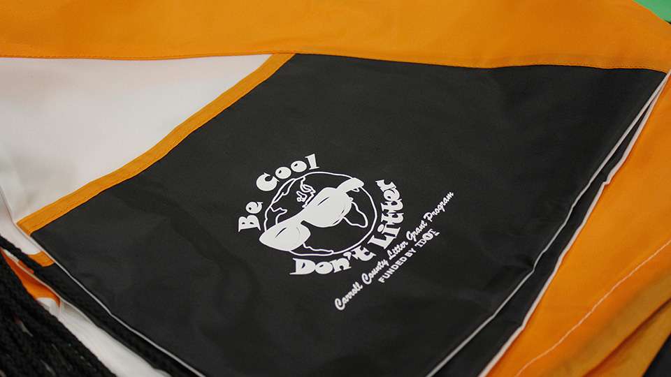 There were drawstring bags promote a litter free culture where anglers could bag all their goodies.