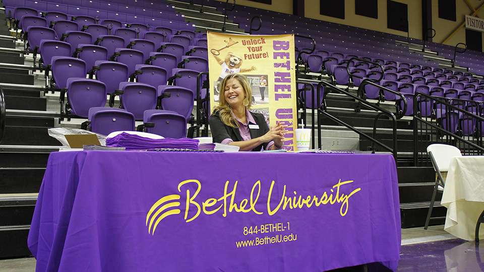 Bethel had a table with more info about their school and fishing program.