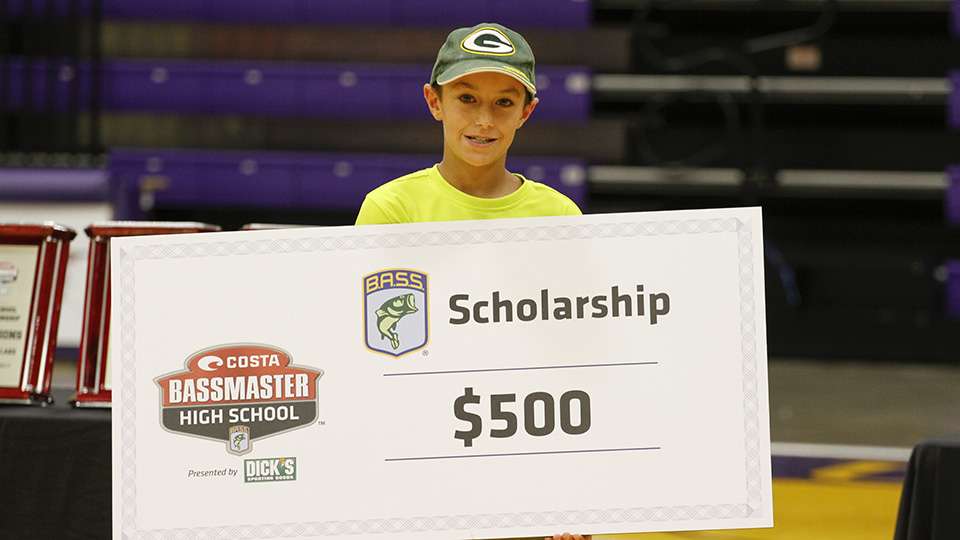 There were also 3 $500 scholarships given away to three lucky anglers. There will be multiple college scholarships awarded throughout the week to winners and the Top 12 teams.