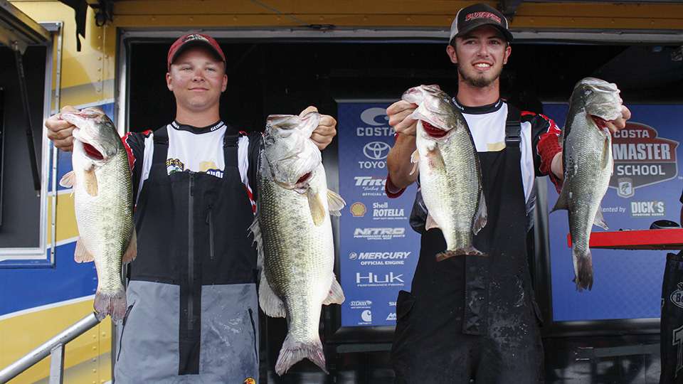Logan Millsaps and Spencer Childers of Pickens Bass Fishing (9th, 21-6)