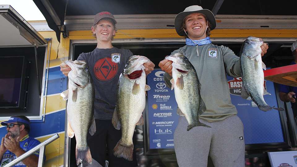 Nate Lacombe and Andrew Eaton of Monument Mountain (27th, 34-1)