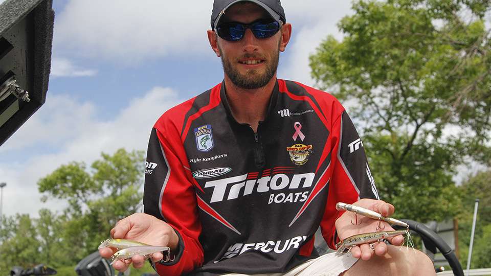 <b>Kyle Kempers</b><br>
It was all about the jerkbaits for Kyle Kempers. He finished 10th using these handfuls of jerkbaits. 
