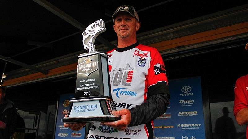 B.A.S.S. has visited Lake Champlain 10 times, starting with Roland Martinâs victory in the 1997 Vermont Top 100. Mike Iaconelli also won there (way back in 1999), but the last four visits have been Bass Pro Shops Northern Opens. Bryan Schmitt won last yearâs with 59-13. 