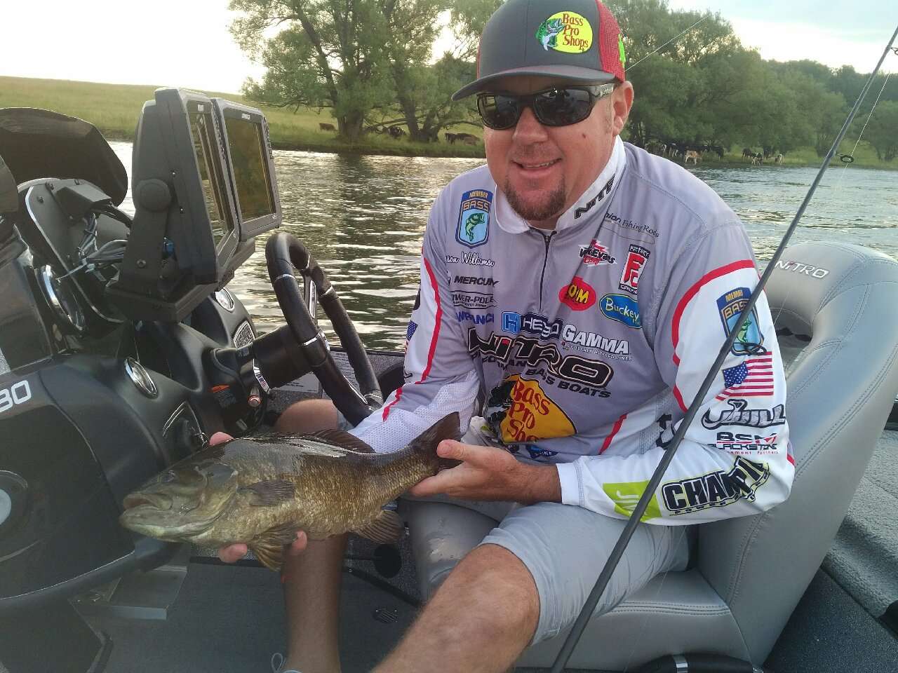 Jason Williamson with another keeper, this one a smallie about three and a half pounds.