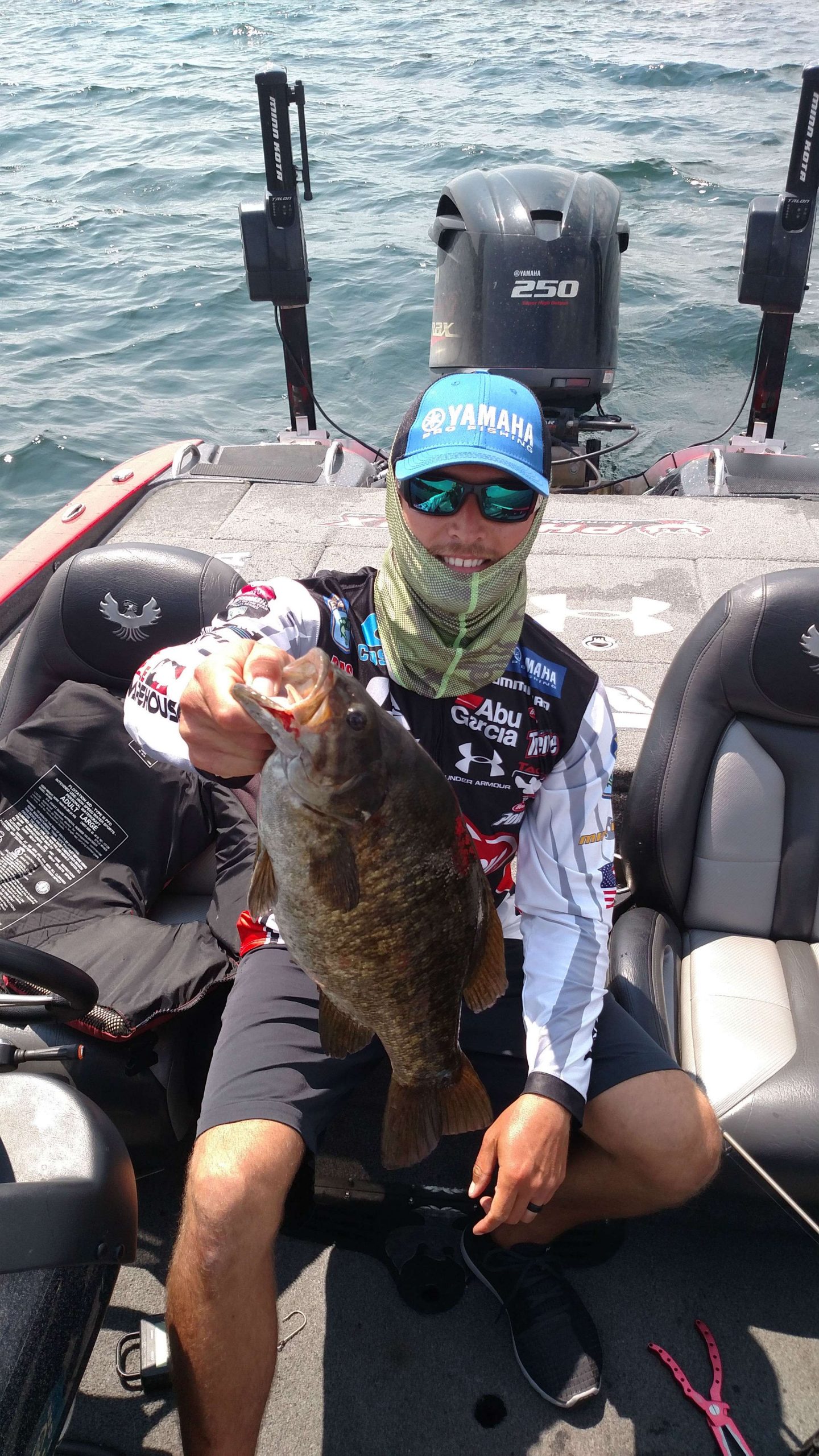 Justin Lucas steadily adding to his bag. 