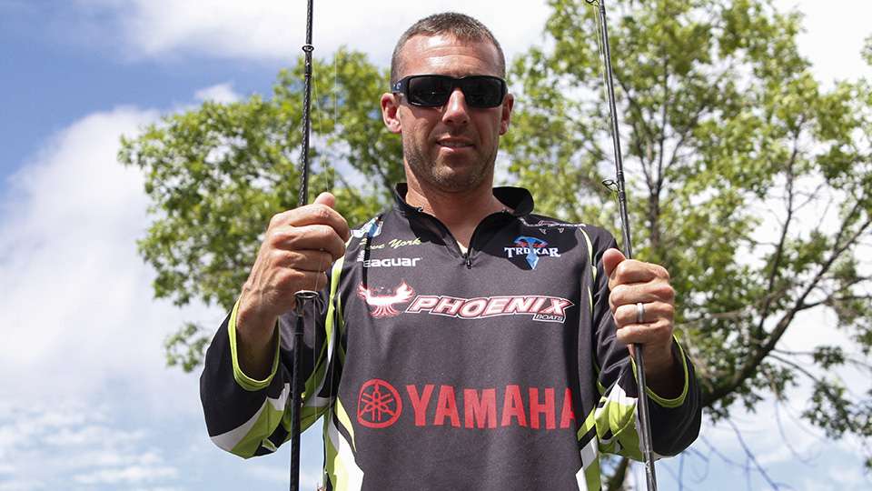 <b>Steve York</b><br>
Steve York finished eighth using a drop shot rig, jerkbaits and a noisy topwater. 
