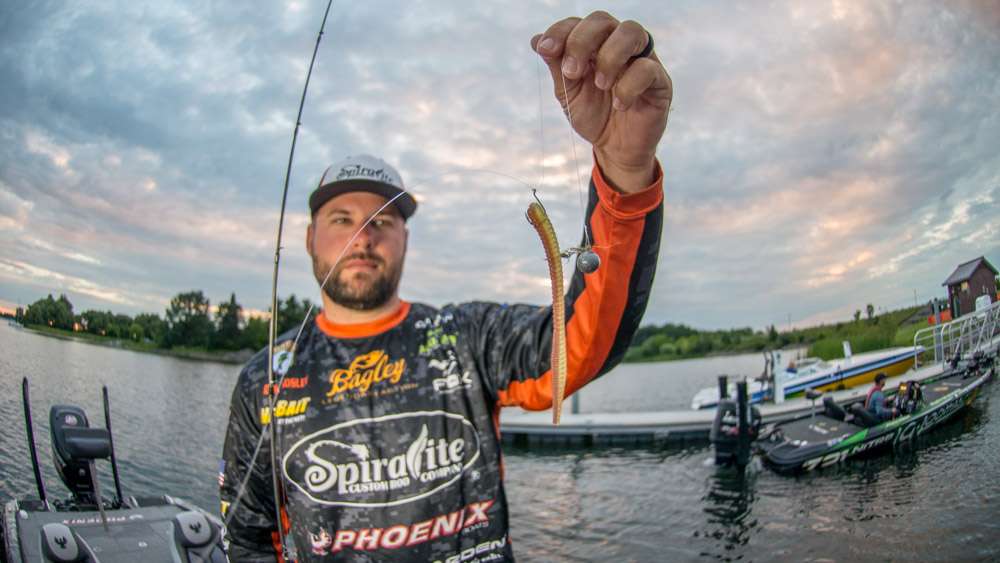 <b>Brock Mosley</b><br>
Brock Mosley finessed his way to second place. He made a drop shot rig with a Netbait Contour Worm, 1/0 Gamakatsu Hook and 3/8-ounce weight.
