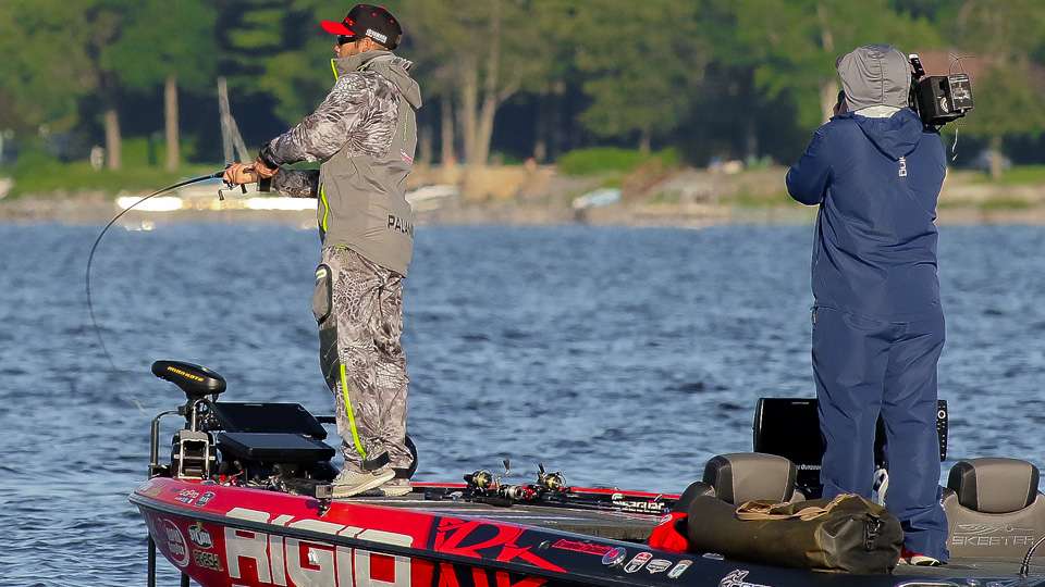 Go on the water with Brandon Palaniuk as he takes on the morning of Day 1 on Lake Champlain.
